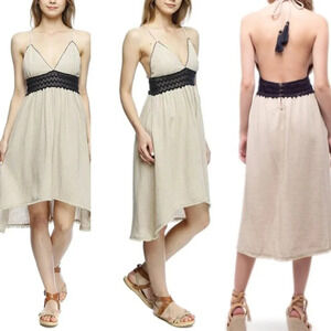 New! Moon River Tassel Halter High Low Dress nwt 17923